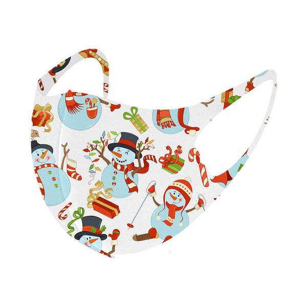 

santa silk snowman ice mask printed christmas designer face masks men women kids black red 3d dust-proof haze children foutlet0qk8