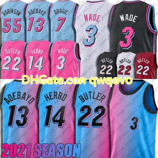 

miamis jimmy tyler butler herro jersey dwyane dwayne wade uniform goran bam dragic adebayo basketball jerseys kendrick duncan nunn robinson, Black;red