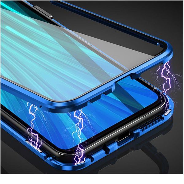 

double sided magnetic metal case for xiaomi redmi 9 k20 note 7 9 8 9s pro 8t for xiaomi jllvnz