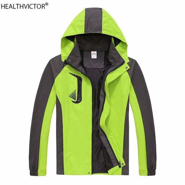 

waterproof windbreaker sun protective men women outwear mauntaineer light trip camping hike zipper hooded outdoor jacket q1201, Black;brown