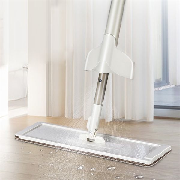 Congis Heißer Verkauf Flacher Bodenwischer mit 3 Stück grauem Mikrofasertuch ersetzen Squeeze Spray Mops für die Hausreinigung Home Clean Tools T200703