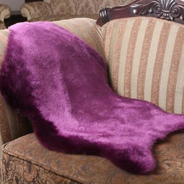 

carpets soft artificial sheepskin chair cover warm hairy carpet seat pad plain skin fur fluffy area rugs washable bedroom faux mat