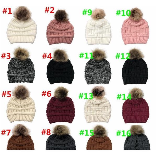 

pom pom cross ponytail beanie winter warm wool knitted hat criss cross ponytail hat knittin sqctia dh_seller2010