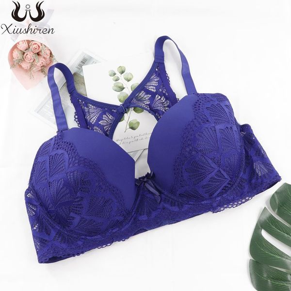 Xiushiren DD E F Cup Lace Push Up Bra para Mulheres Mulheres Underwear Grande Cup Brawsiere Plus Size Soutien Gorge 44 46 48 50 52 54 201202