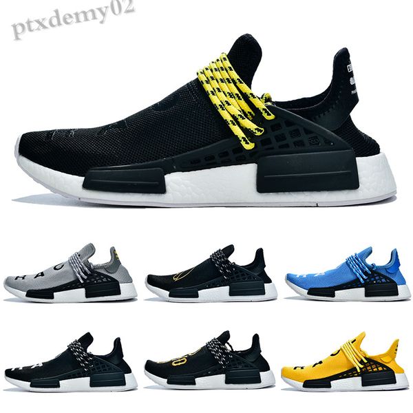 

2020 human race nerd solar pack shoes pharell williams hu holi trail holi equality men women shoes sneakers size 36-45 tl06, Black