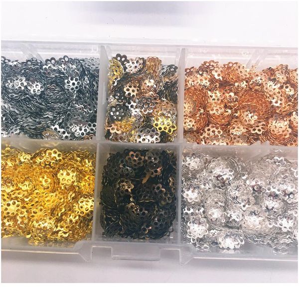 

500 шт. 6 мм полых цветочных выводов конус конусных бусин cap filigree diy ювелирные изделия 50 wmtlwc