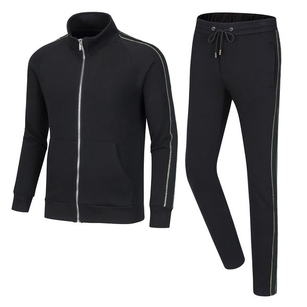

new 2021 brand suit new hoodies men sportswear print hip fashion mens pullover hop tracksuit men sweatshirts clothing w10 ddtqd, Black