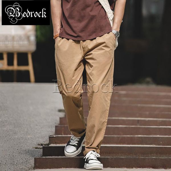 

men's pants retro vintage casual old ami khaki loose wild solid color trousers men, Black