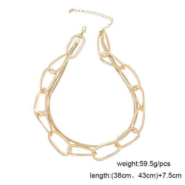 

chokers 2021 ins gold snake chain chunky minimalism minimalist choker necklaces trendy korean fashion chic women party jewelry, Golden;silver