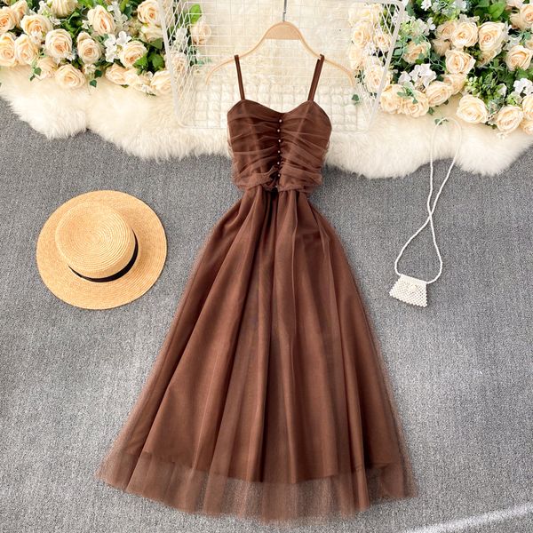 

2021 new female singiny girdle dressed mesh sleeves no back dresses in line elegant summer off the shoulder elastic dress zq2o, Black;gray