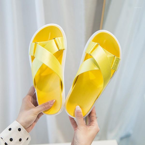 

rimocy summer leisure beach slippers women flat heels comfortable solid color casual sandals woman non-slip outdoor slides 20201, Black