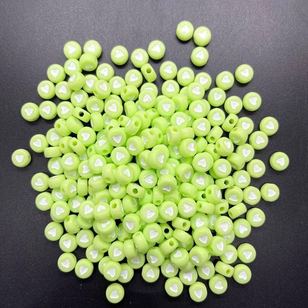 

new 100pcs 4x7mm peach heart beads multicolour color acrylic oblate beads diy craft for jewelr bbyxjk, Black