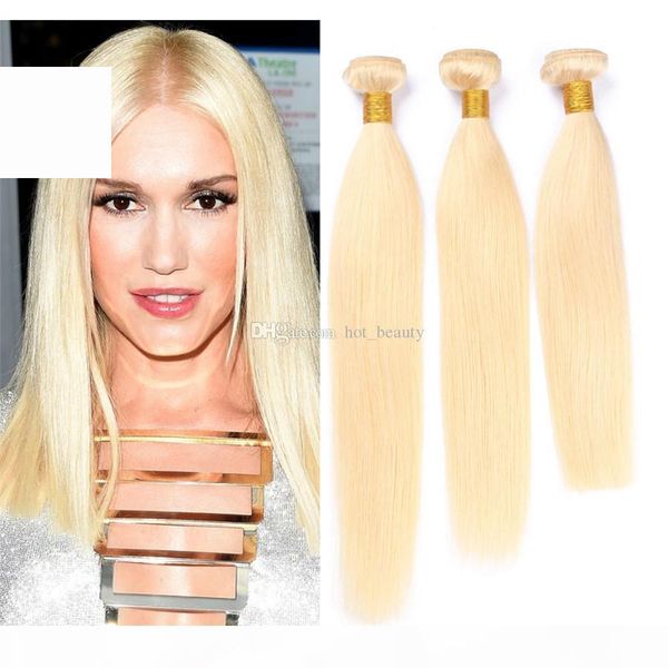 

3 bundles silky straight human hair weave extensions blonde virgin raw indian hair extensions 613 bundle weaves for sale, Black