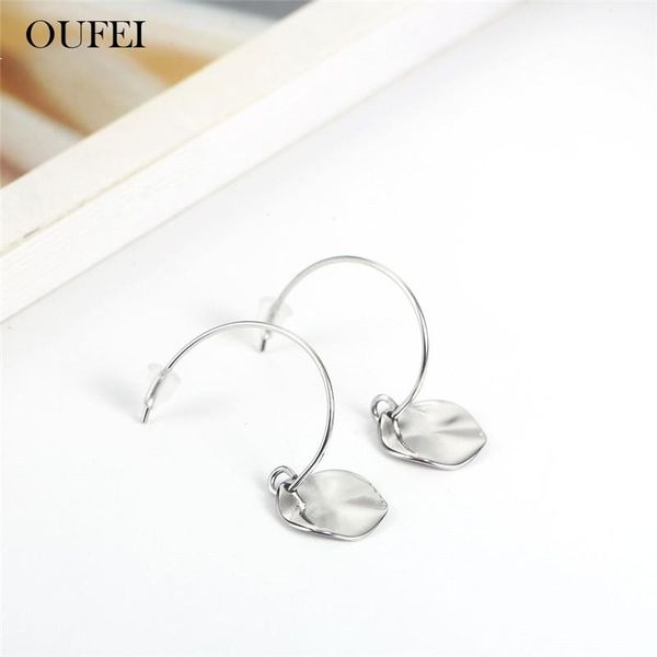 

dangle & chandelier oufei stainless steel jewelry charm drop earrings for women earings fashion accessories bohemian mass effect, Silver