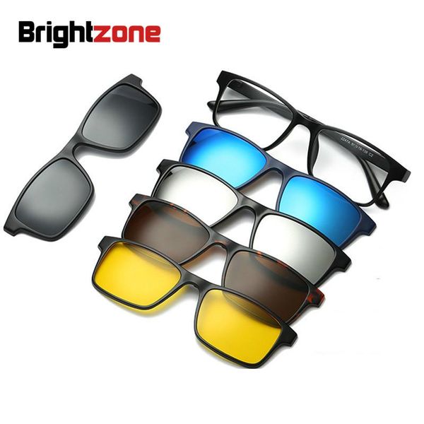 

brightzone clip on sunglasses myopia eyeglasses glasses tr90 gothic frame for women men polarized magnetic lens 5 in 1 vintage, White;black