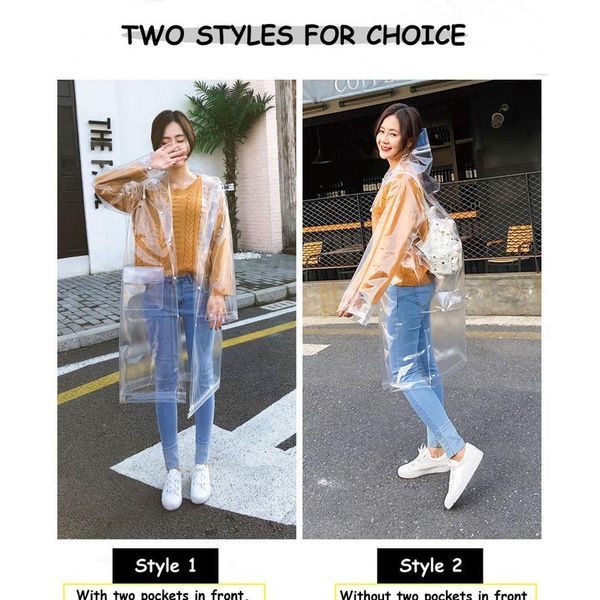

transparent eva long women men fashion raincoat jackets girl fashion clear hooded impermeable outdoor travel ra bbyfwk