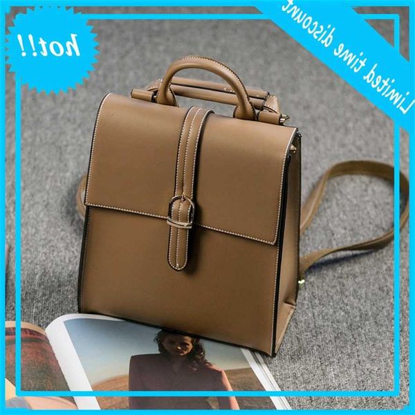 

2020 new leather soft face college style backpack guangzhou trend women's bag