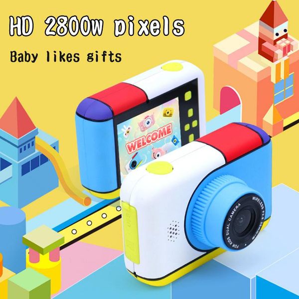 

children minidigital camera 24mp ips display cartoon kid educational toy for children baby birthday gift smart kids camera