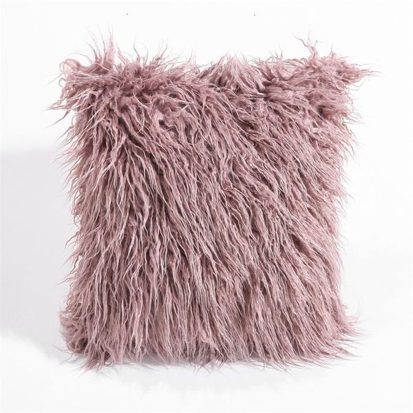 

plush pillowcase long wool soft warm cushion pillow cover bed sofa car home decorations 8 colors 45x45cm 2 n8iz5