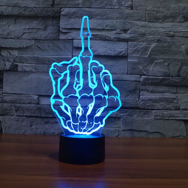 

2021 new middle finger table lamps 3d night light ajlg