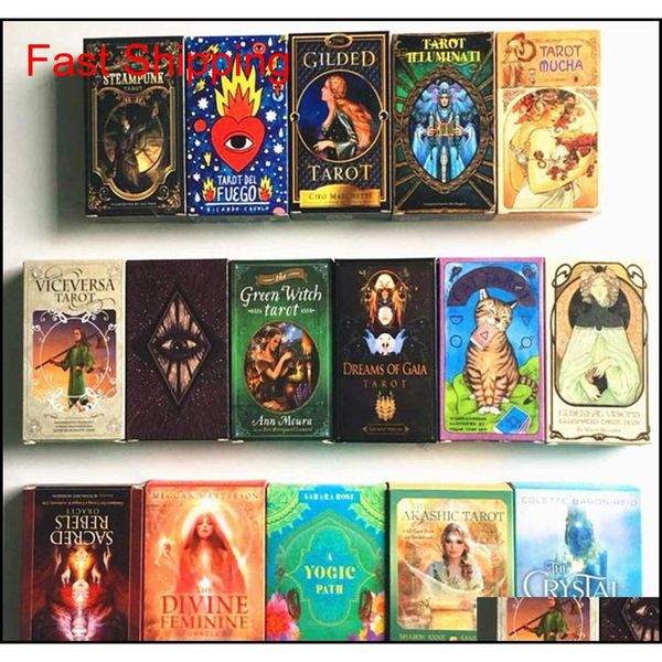 

tarot cards deck english light visions cards deck oracles guide book game toy divination board game zdpeh