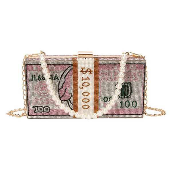 

new women's bag diamond-studded dollar bag fashion full diamond dollar shoulder rhinestone