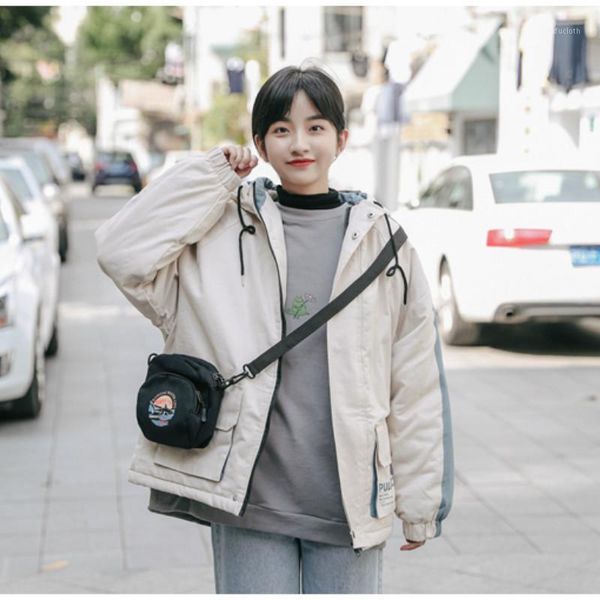 

cotton fashion parkas long sleeve casual loose fashion winter coat korean style parkas chaqueta mujer women's clothing db60mf1, Black