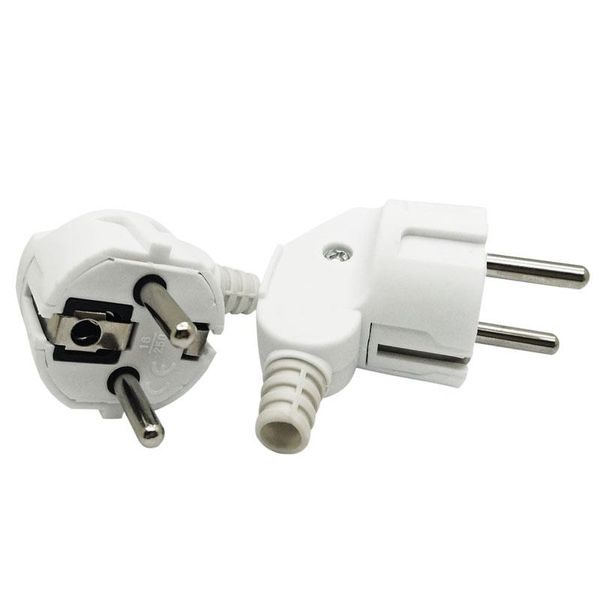 

detachable eu plug ac power adapter socket 16a 250v connector cable electrical plug cee 7/7 white male converter adaptor