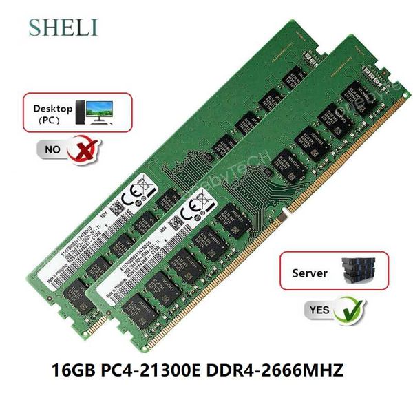 

sheli 16gb 1x16gb pc4-21300e ddr4-2666 ecc unbuffered udimm fr poweredge r330 r340