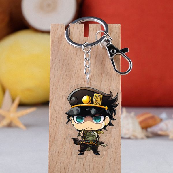 

jojo's bizarre adventure acrylic keychain japanese anime peripheral transparent pendant, Slivery;golden