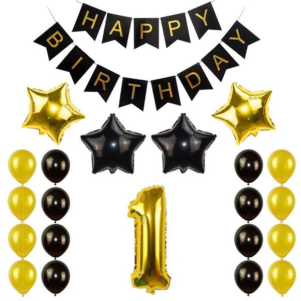 

birthday party decoration set с днем рождения баннер гелий количество воздушных шаров дети взрослых тридцатые сороковые восемнадцатый день р
