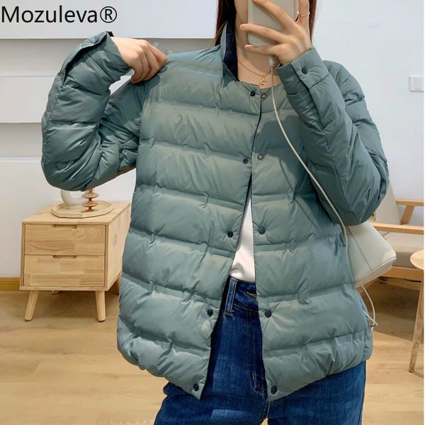 

mozuelva autumn winter both sides wear collar light short down jacket women coats and jackets winter female 201103, Black