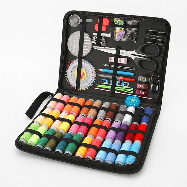 

sewing notions & tools 88 pcs kits diy multi-function box set for hand quilting stitching embroidery thread accessories, Black