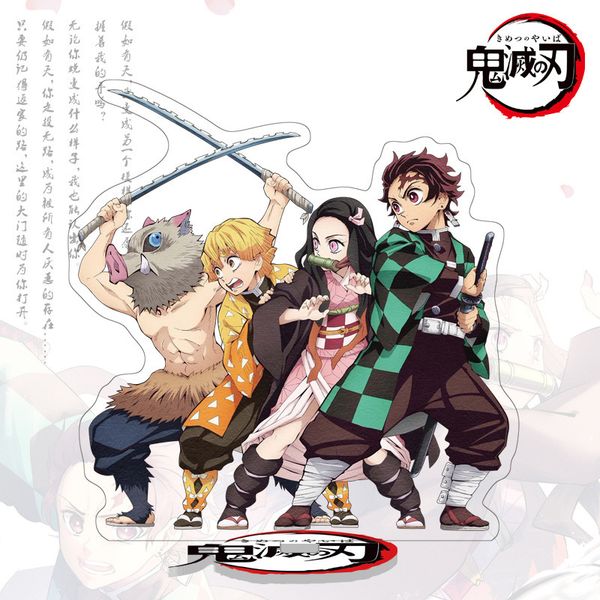 

demon slayer: kimetsu no yaiba acrylic stand model toys nezuko zenitsu anime figure decoration action figure diy collectible toy q1217