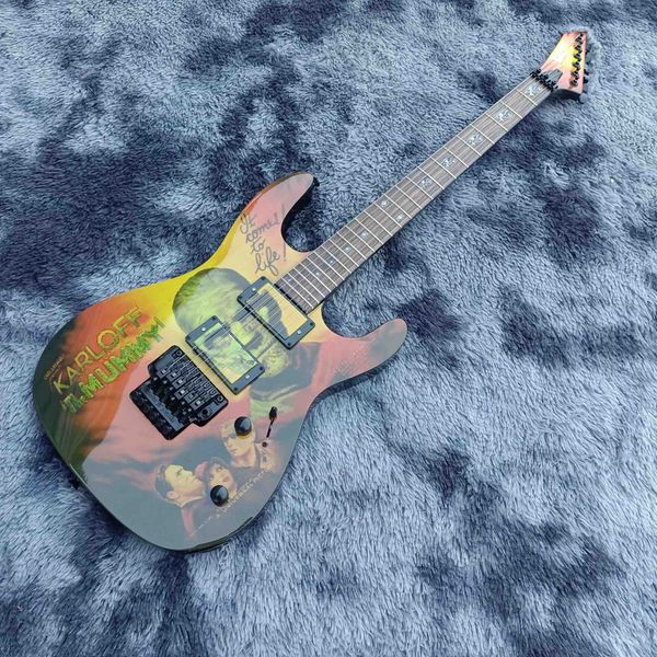 

kirk hammett metallic kh2 m-ii mummy karloff tlmummy electric guitar