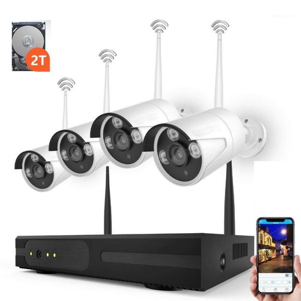 

wireless camera kits 4ch 5mp wifi system nvr 4pcs 4mpmp ir outdoor p2p ip cctv security surveillance kit1