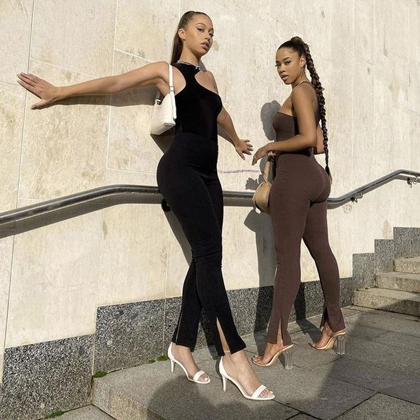 

women's t-shirt 2021 fashion skew collar bodysuit sports suit, White