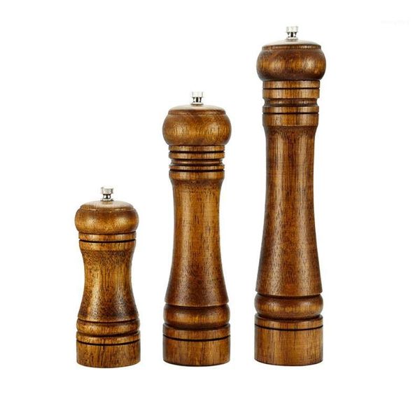 

strong ceramic core solid wood manual grinder salt pepper mill spice bottle1