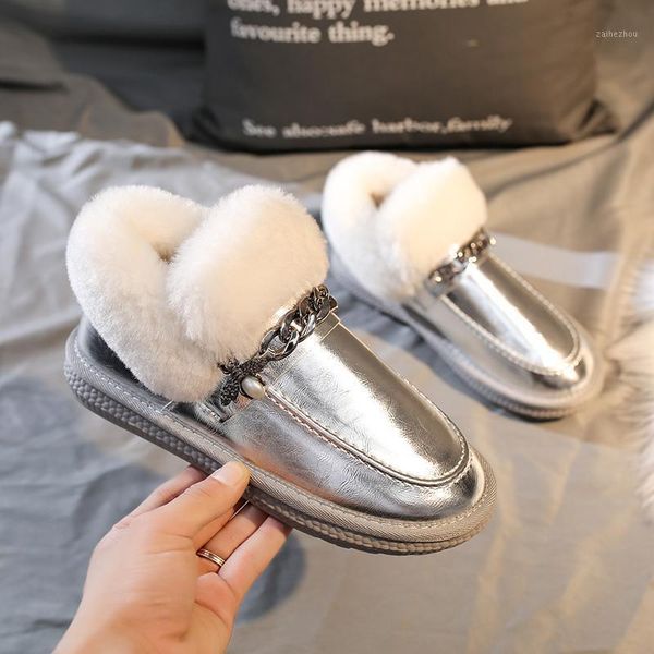 

woman flat boots round toe shoes winter footwear boots-women plush australia low 2021 ladies ankle rubber fur snow1, Black
