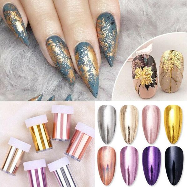 

stickers & decals marble ink flower nail foils diy transfers bright art blue paper decal nails accessories, Black