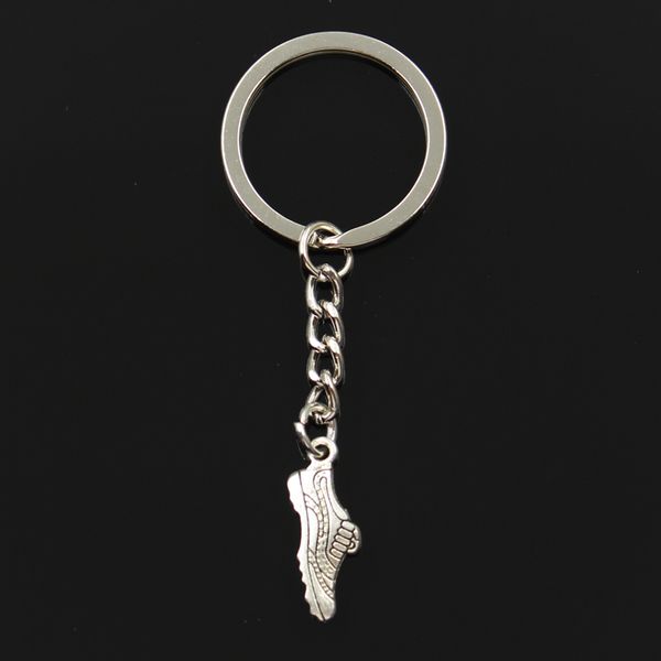 

fashion 30mm key ring metal key chain keychain jewelry antique silver color plated gym tennis athletic shoes 24x8mm pendant