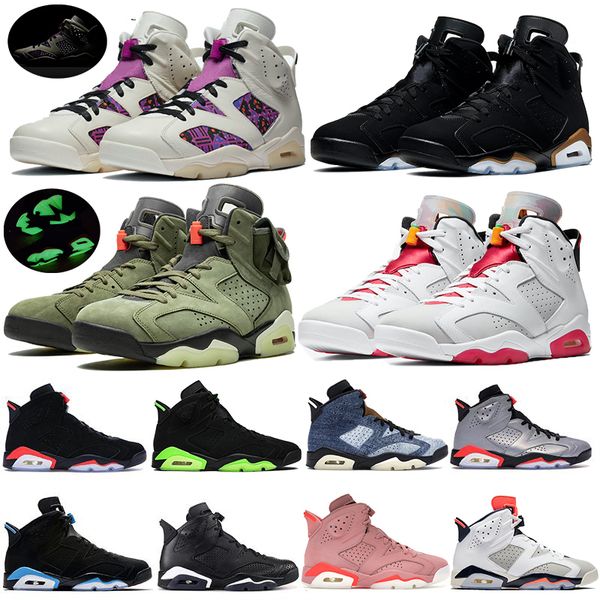 

2020 dmp 6 6s men basketball shoes alternate hare travis scotts black infrared unc flight jumpman trainers reflective washed denim sneakers