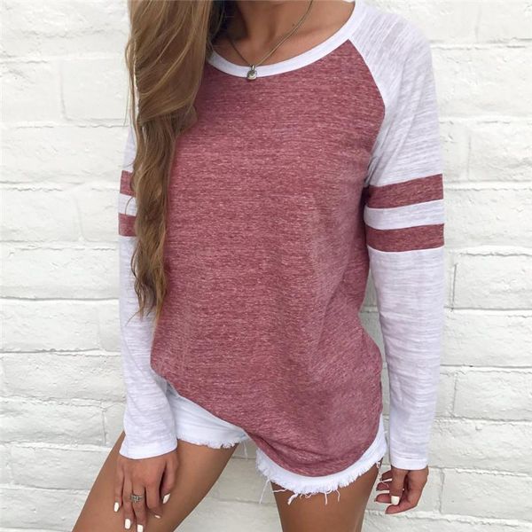 

women's blouses & shirts 2021 women casual long sleeve striped shirt tees patchwork clothing camisetas mujer plus size 5xl, White