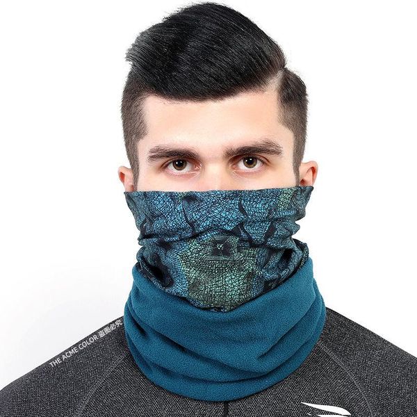 

men camouflage outdoors masks cycling motorcycle head digital printing scarf neck warmer face mask ski balaclava headband, Black