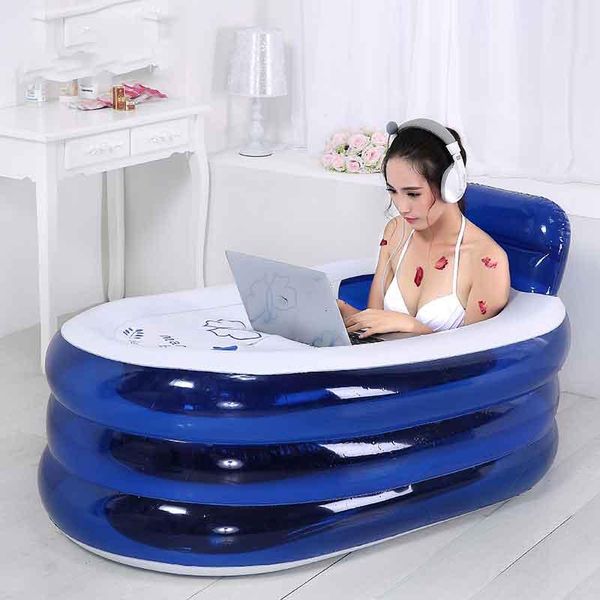 

bathing tubs & seats insulation swimming pool home large foldable tub increase thickening inflatable bathtub