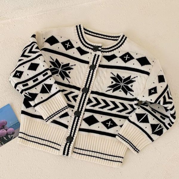 

pullover kids sweaters baby girls knitted wool graphic spring clothes long sleeve single-breasted toddler casual fashion sweater, Blue