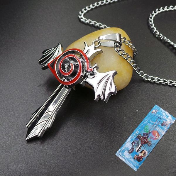 

pendant necklaces naruto hokage sharingan cosplay mens boys necklace chains metal alloy jewelry collection kids accessories gift1, Silver