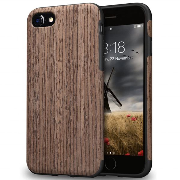 

ultra slim protective wooden mobile phone case cover shell for iphone 8
