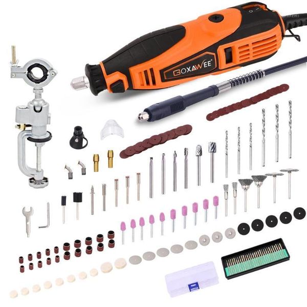 

180w electric drill variable speed mini grinder rotary tool kit cutting polishing drilling with dremel accessories1