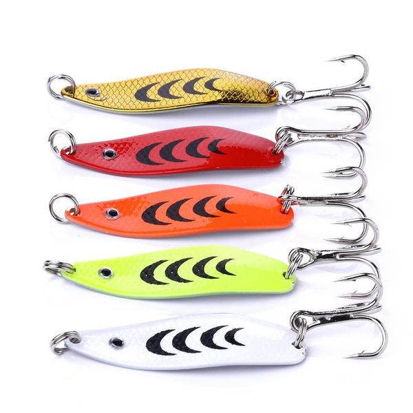 

thundershower 1pcs 2.5g 7g metal spoon wobbler fishing lure slice bait bass treble hooks vib fishing tackle pesca acc qylewu